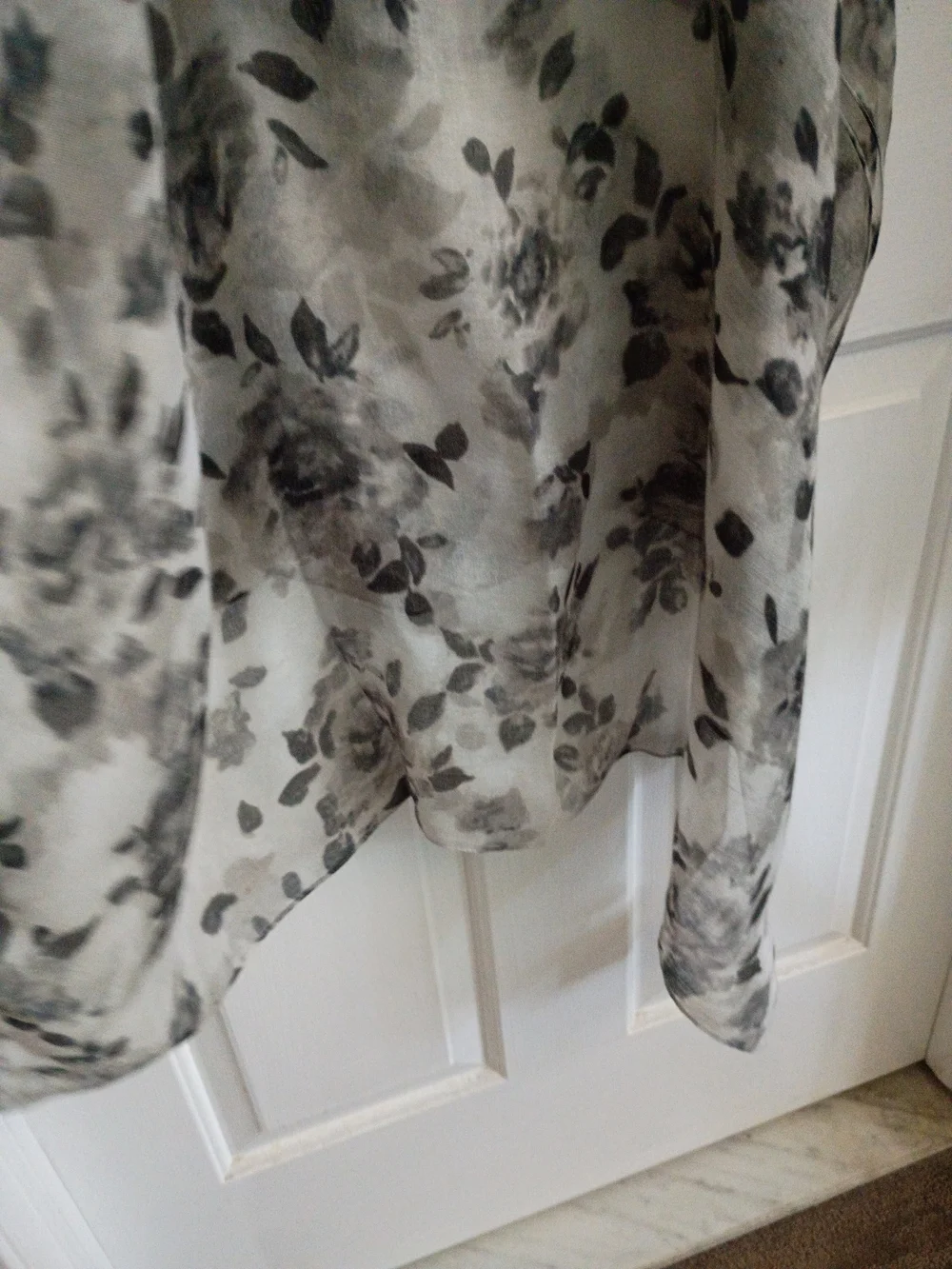 Floral Watercolor Gray Fashion Scarf
